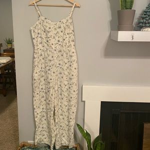 White floral ditzy jumpsuit
